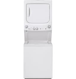GE GUV27ESSMWW 27 inch White Electric Washer/Dryer Stacked Laundry Center - Thumbnail 1