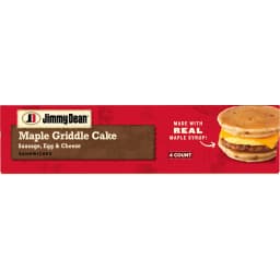 Jimmy Dean Frozen Breakfast Sandwich, Egg and Cheese Maple Griddle Cake, 4 Count - Thumbnail 16