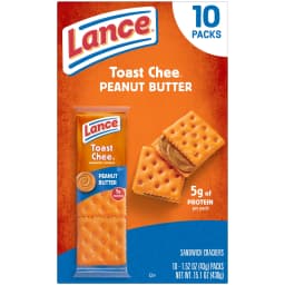 Lance ToastChee Peanut Butter, 10 Count 1.52 oz - Thumbnail 4