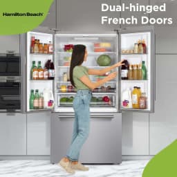 Hamilton Beach 20.3 cu. ft. French Door Refrigerator, Platinum Silver, HZ7602 - Thumbnail 2