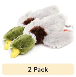 (2 pack) Vibrant Life Multicolor Floppy Mallard Duck Plush Dog Toy with Squeaker, Chew Level 2 - Thumbnail 1