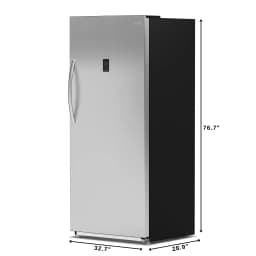 Upright Convertible Refrigerator Freezer 21 cu. ft. Silver - Thumbnail 5