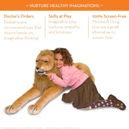 Melissa & Doug Giant Lion - Lifelike Stuffed Animal (over 6 feet long) - Thumbnail 8