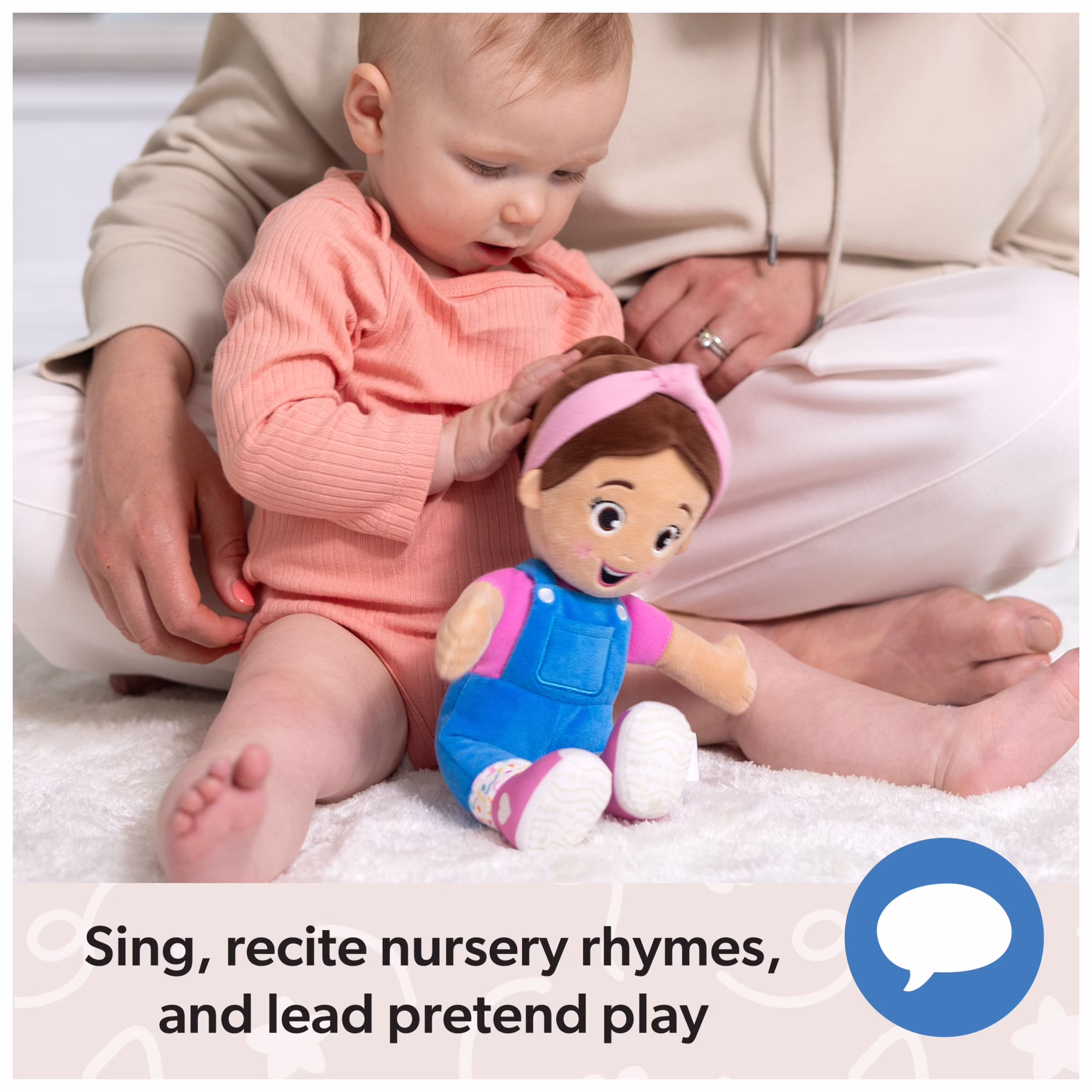 Ms. Rachel Official Basic 11-Inch Cuddle & Comfort Plush Doll for Ages 6 Months - Thumbnail 4