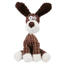 LGCASL Pet Toy Clearance, Plush Dog Toy Durable Stuffed Animal Plush Chew Toy with Squeak Cute Plush Dog Toy for Small to Medium Dogs, Brown Dog B - Thumbnail 1
