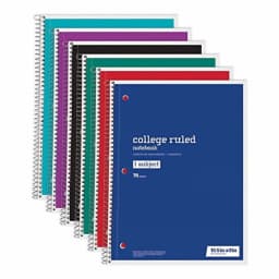 Just Basics® Wirebound Notebook, 8" x 10-1/2", College Ruled, 70 Sheets, Assorted Colors, Pack - Thumbnail 3