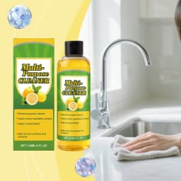 Hxlamzoo High-Efficiency Multi-Purpose Cleaner Concentrate with Natural Lemon Freshness - 120ml Portable Bottle for Kitchen, Bathroom, Tile, Glass - Thumbnail 8