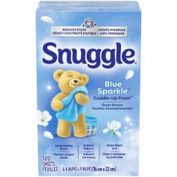 Snuggle Blue Sparkle Cuddle Up Fresh Dryer Sheets, 120 Count - Thumbnail 9