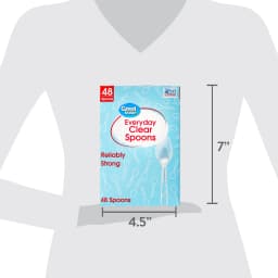 Great Value Plastic Everyday Clear Spoons, 48 Count - Thumbnail 6