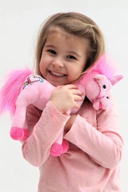Snuggle Stuffs Girls Plush Magical Pink Unicorn Stuffed Animal, 11" - Thumbnail 6