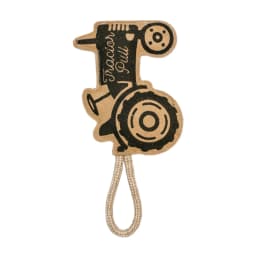 Natural Leather Tractor-Pull Tug Toy - 13" - Thumbnail 1