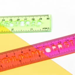 4 Pack Color Transparent Ruler, Ongmies Plastic Ruler Bulks for Classroom, Transparent Metric Rulers for Home, Office Supplies 14 Inch - Thumbnail 4