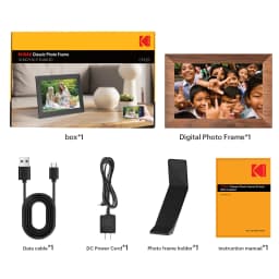 Kodak 10-inch WIFI Digital Picture Frame with 32GB Storage, IPS Touch Screen, Gift for Loved One – Wood - Thumbnail 5