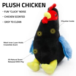 Playology Dog Toys | Interactive Stuffed Animal Hen, Chicken Scented Plush Toy, Medium - Thumbnail 4