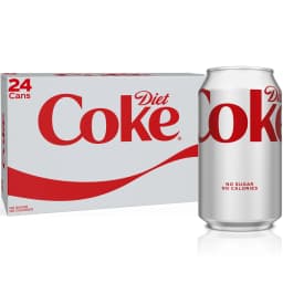 Diet Coke Soda Pop Cans, 12 fl oz, 24 Pack - Thumbnail 1