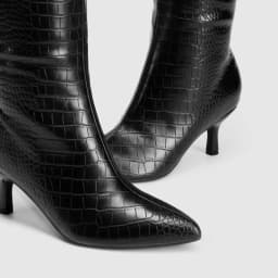 BURUDANI Women Sexy Pointed-Toe Knee-High Kitten-Heel Tall Fashion Boots - Thumbnail 4
