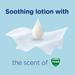 Puffs Facial Tissues Plus Lotion with the Scent of Vicks, 1 Cube Box, 48 Tissues Per Box - Thumbnail 4
