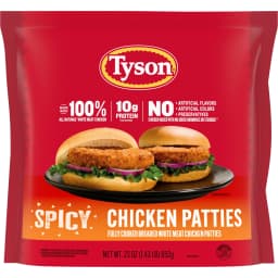 Tyson White Meat Spicy Breaded Chicken Patties, 23 oz (Frozen, Fully Cooked) - Thumbnail 11