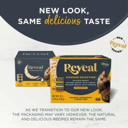 Reveal Pet Food, Natural Wet Cat Food, Chicken in Broth Variety Pack, 2.47 oz Cans - Thumbnail 2