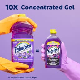 Fabuloso 10X Concentrated Gel, Multi-Purpose Cleaner, Toilet Cleaner, Floor Cleaner, Lavender Scent, 12 fl oz Bottle - Thumbnail 6