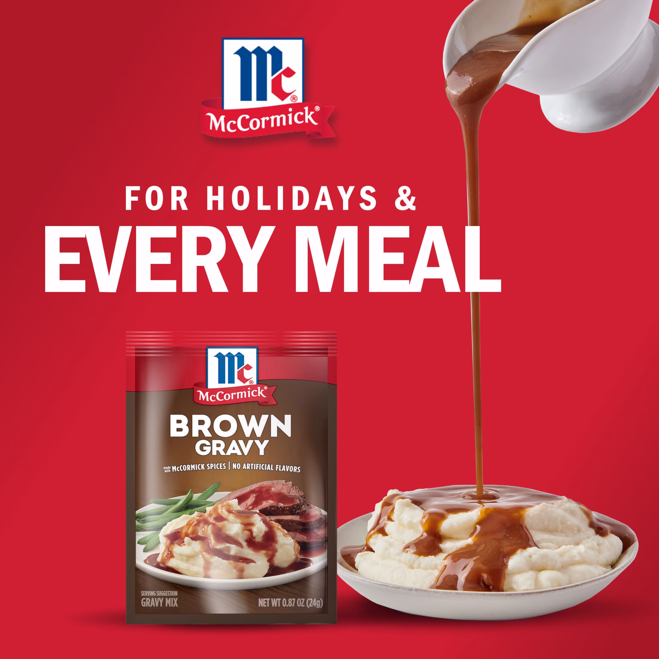 McCormick Brown Gravy Mix, 0.87 oz Packet - Thumbnail 19