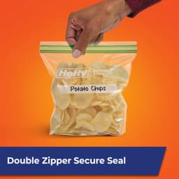Hefty Press to Close Extra Large Sandwich Bags, 100 Count - Thumbnail 2