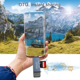 Jous 4-in-1 SD Card Reader, USB-C & USB 3.0 Simultaneous Read/Write Memory Adapter for Micro iPhone MacBook Pro, Laptop, PC - Thumbnail 6
