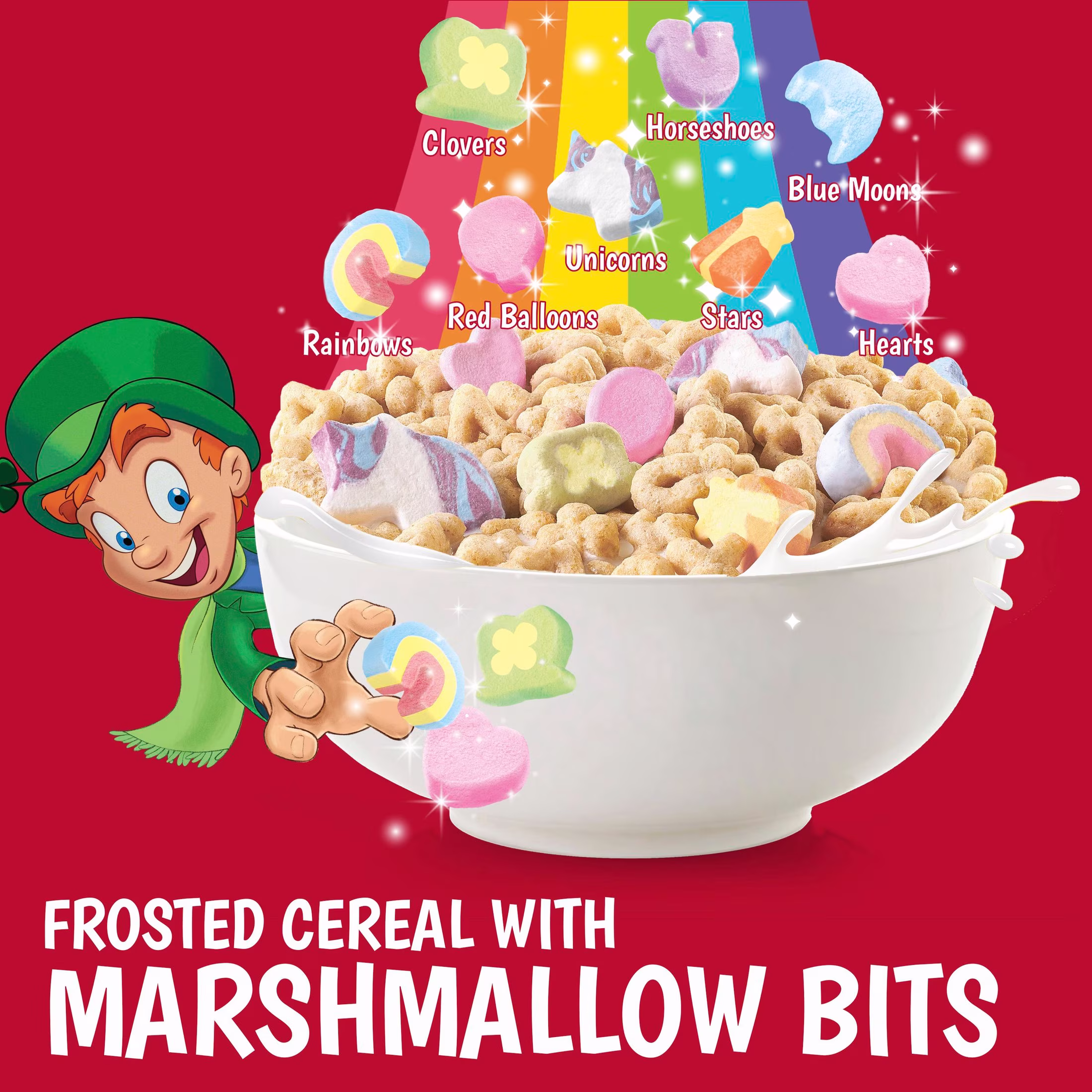 Lucky Charms Gluten Free Cereal with Marshmallows, Limited Edition Jumbo Unicorns, 10.5 oz - Thumbnail 2