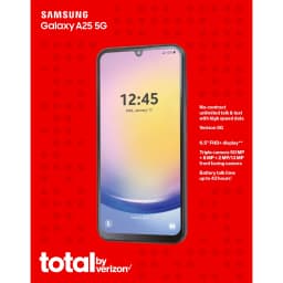 Total by Verizon Samsung Galaxy A25 5G, 128GB, Black - Prepaid Smartphone [Locked to Total By Verizon] - Thumbnail 12