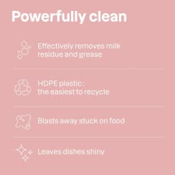 ATTITUDE Baby Dish Soap and Bottle Cleaner, EWG Verified Dishwashing Liquid, No Added Dyes or Fragrances, Tough on Milk Residue and Grease, Vegan - Thumbnail 4