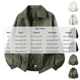 Men's Faux Leather Moto Biker Jacket Classic Textured Bomber Coat Vintage Loose Fit Zip Up Windproof Jackets with Sleeve Zipper Pockets, Black, XXL - Thumbnail 3