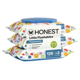 The Honest Company Little Flushables Plant-Based Wipes, 126 Count, Hypoallergenic, Safe to Flush - Thumbnail 13