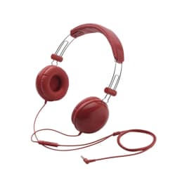 RHEA- Elecom 3.5Mm Wire Red Headphones With Mic For Android Smart Phone, Android Pc - Thumbnail 1