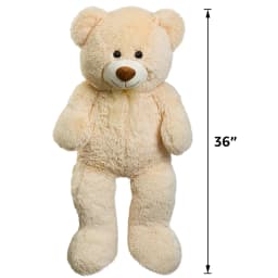 HollyHOME 36 Inch Giant Teddy Bear Big Plush Stuffed Animal Soft Cuddly Toy Gift for Girlfriend Kids Valentine's Day Beige - Thumbnail 5