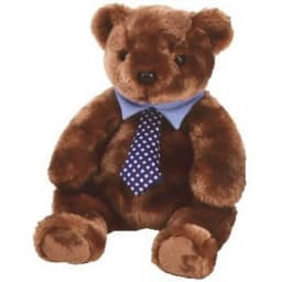 Ty Beanie Buddy Hero the Father's Day Bear with Blue Tie Plush - Thumbnail 2
