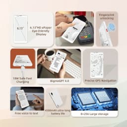 HiBreak Pro 6.13 inch Epaper Cell Phone with Android 14 OS, 8GB RAM, 256GB Storage - Thumbnail 5
