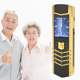 M Buder Straight Board Mobile Phone 1.5in / 3.81cm 2G Network Dual Standby 2600mAh Battery for Elderly Students Seniors Unlocked Cell Phone Device Black Gold Edition V10 Model - Thumbnail 8