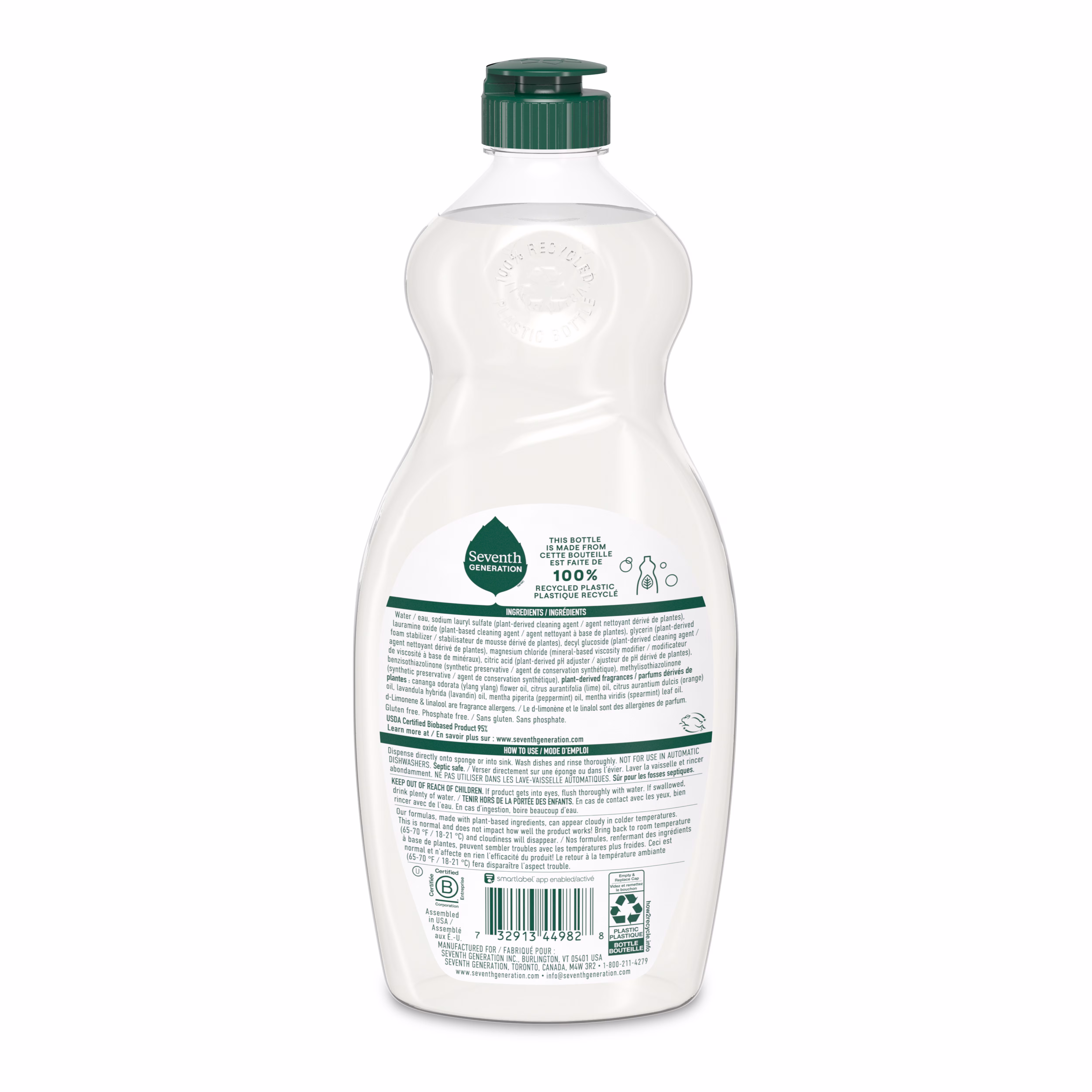 Seventh Generation Liquid Dish Soap, Dishwashing Liquid, Lavender Flower & Mint, 19 fl oz - Thumbnail 9