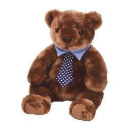Ty Beanie Buddy Hero the Father's Day Bear with Blue Tie Plush - Thumbnail 3