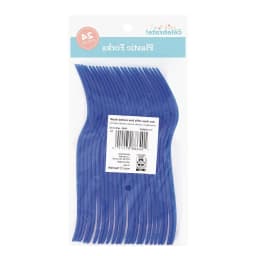 24 Count Blue Disposable Plastic Forks by Way To Celebrate - Thumbnail 5