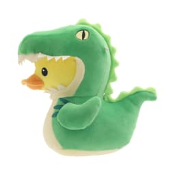 6.5" Quackerz™ Duck Plush in Dinosaur Onesie - Thumbnail 3