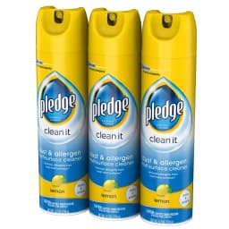 Pledge Clean It Dust & Allergen Multisurface Cleaner Spray, Lemon Scent, 9.7 oz, 3 Count - Thumbnail 8