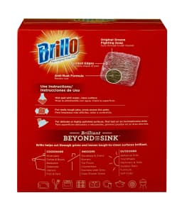 (2 pack) Brillo Steel Wool Soap Pads, 2.5 x 3, Gray/Pink, 18 Pads/Box - Thumbnail 3