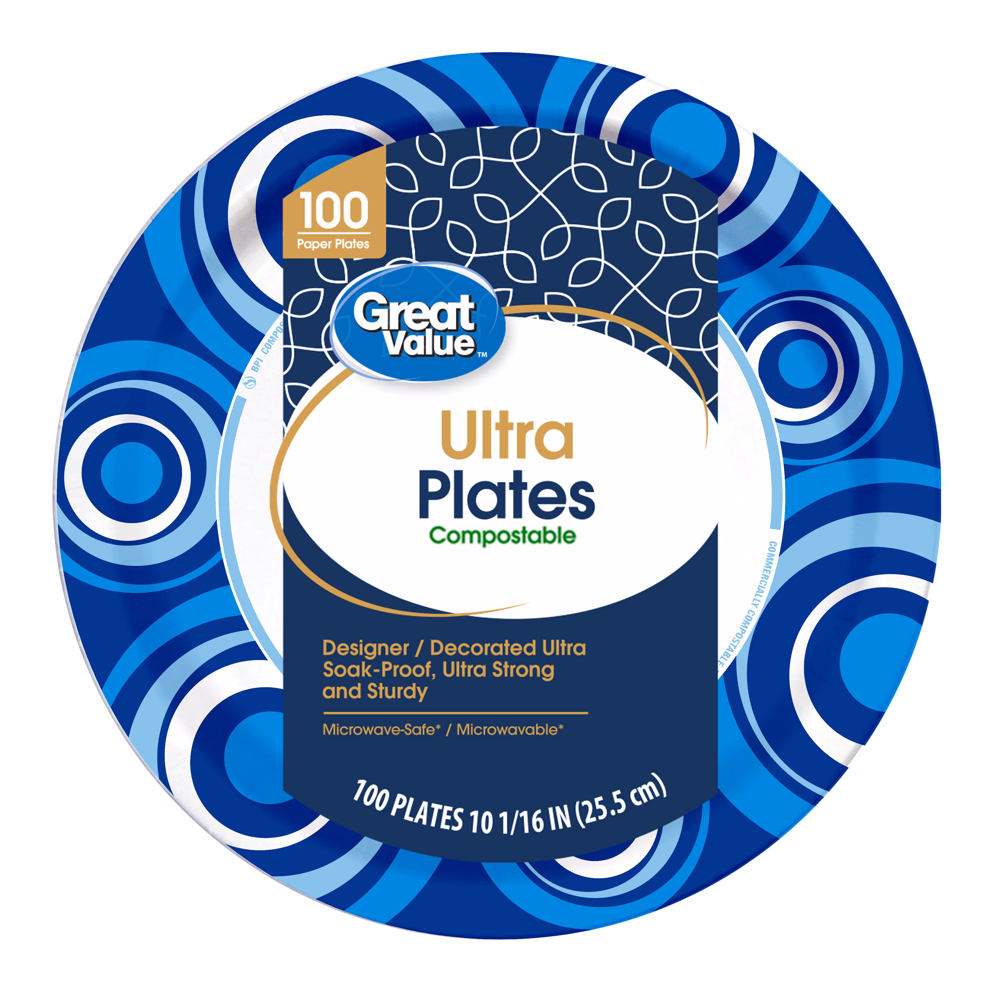 Great Value Ultra Disposable Paper Plates, 10 in, 100 Count - Thumbnail 7