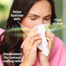 Kleenex Cooling + Aloe 2-Ply Cube Box Facial Tissues, 1 Pack (50 Total Tissues) - Thumbnail 2