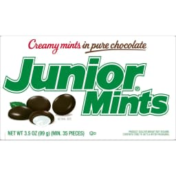 Tootsie Junior Mints, Gluten Free Dark Chocolate with Mint Filling, 3.5 oz. Theater Box - Thumbnail 1