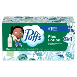 Puffs Facial Tissue Plus Lotion, 1 Rectangle Box, 124 Tissues Per Box - Thumbnail 10