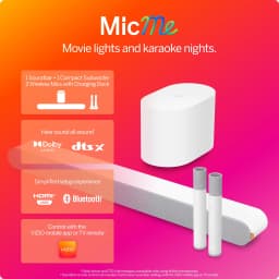 VIZIO MicMe 2.1 Karaoke Soundbar, 2 Wireless Microphones, Wireless Subwoofer w/ Dolby Atmos, DTS:X - Thumbnail 2