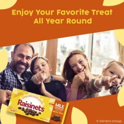 Raisinets Milk Chocolate Covered Raisins, Gluten-free California Movie Theater Candy Box, 2.8 oz - Thumbnail 4