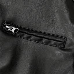 IYTR Mens Slim Leather Jackets Long Sleeve Zip Up Stand Collar Motorcycle Jacket Fashion Leather Coats with Pockets (Black,XXL) - Thumbnail 4